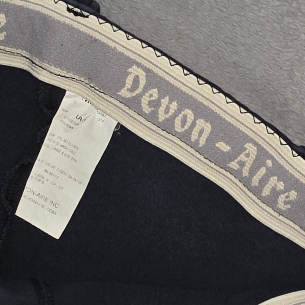 Devon Aire Womens Navy Blue Knee Patch Equestrian Breeches Riding Pants Large - Picture 14 of 16